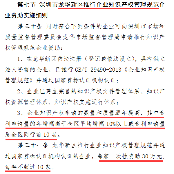 龍華區(qū)企業(yè)注意了！去年通過知識產(chǎn)權(quán)貫標(biāo)的可以申領(lǐng)補貼了！